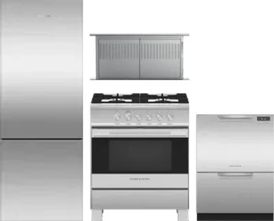 4 Piece Package Includes Refrigerator, Range, Hood And Dishwasher